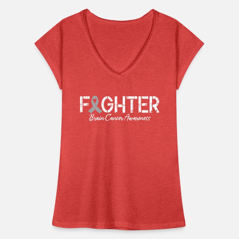 Hirntumor-Bewusstseinsbekämpfer Krebskrankheit Frauen Vintage T-Shirt