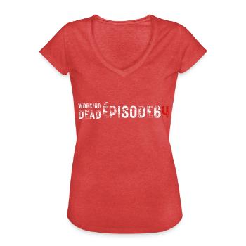 réforme des retraites manifestation - T-shirt vintage Femme - rouge chiné - Devant - Danielle (179cm)