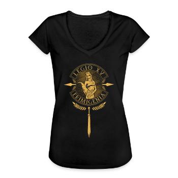 Legio XV Primigenia - Légion romaine - T-shirt vintage Femme - noir - Devant - Danielle (179cm)