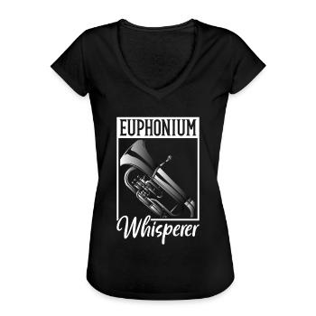 Euphonium Flüsterer - Euphonist - Frauen Vintage T-Shirt - Schwarz - Vorne