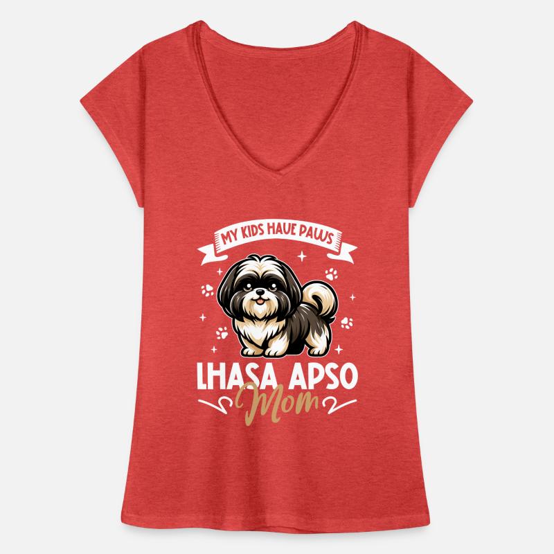 Lhasa Apso Mama Women's Vintage T-Shirt