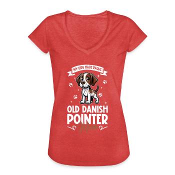 Old Danish Pointing Dog Mama - Women's Vintage T-Shirt - heather red - Front - Danielle (179cm)
