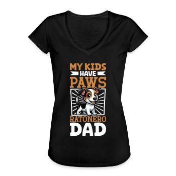 Ratonero Bodeguero Andaluz Papa - Frauen Vintage T-Shirt - Schwarz - Vorne - Danielle (179cm)