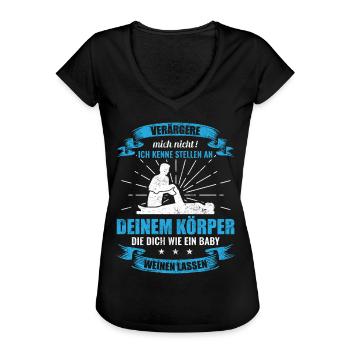 Lustige Physiotherapeut Physiotherapie Sprüche - Frauen Vintage T-Shirt - Schwarz - Vorne