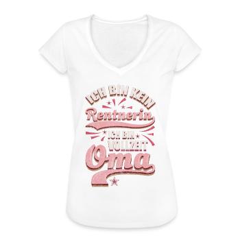 Oma Rentnerin Rente Ruhestand - Frauen Vintage T-Shirt - Schwarz - Vorne - Danielle (179cm)