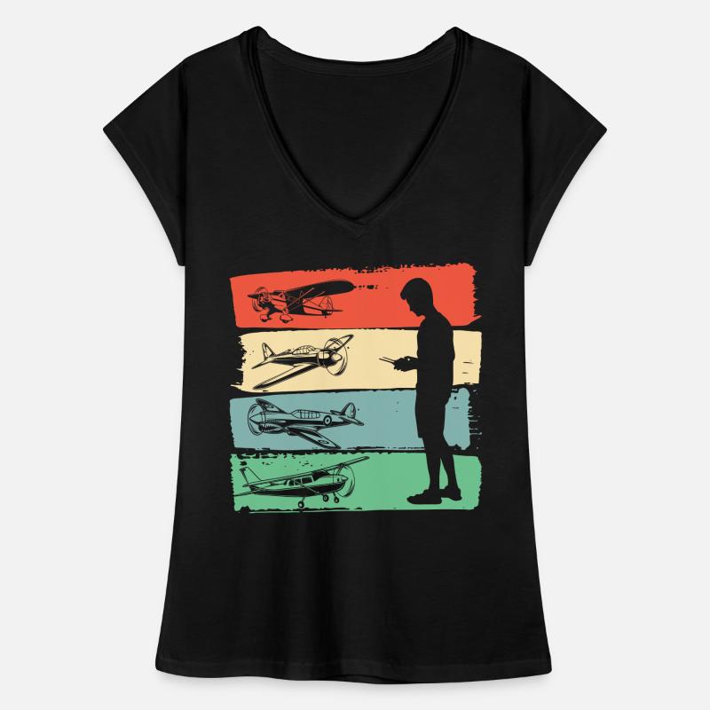 Modellflugzeug Flieger Flugzeug Pilot Modellflug Frauen Vintage T-Shirt