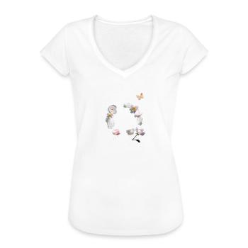femme vie liberté, fleurs,iran,liberté,roses - T-shirt vintage Femme - noir - Devant - Danielle (179cm)