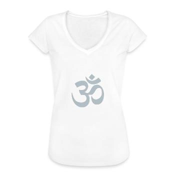 OM Zeichen - Frauen Vintage T-Shirt - Schwarz - Vorne