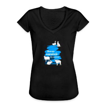 Welttierschutztag - Frauen Vintage T-Shirt - Schwarz - Vorne - Danielle (179cm)