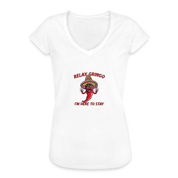 Relax Gringo Je suis presque légal - Drôle mexicain - T-shirt vintage Femme - noir - Devant - Danielle (179cm)