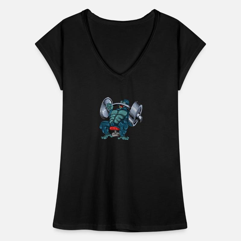 Gorilla monkey bench press Women's Vintage T-Shirt