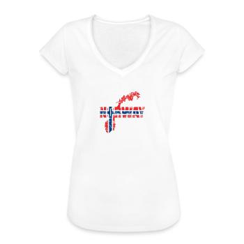 Norvège Scandinavie - T-shirt vintage Femme - noir - Devant - Danielle (179cm)