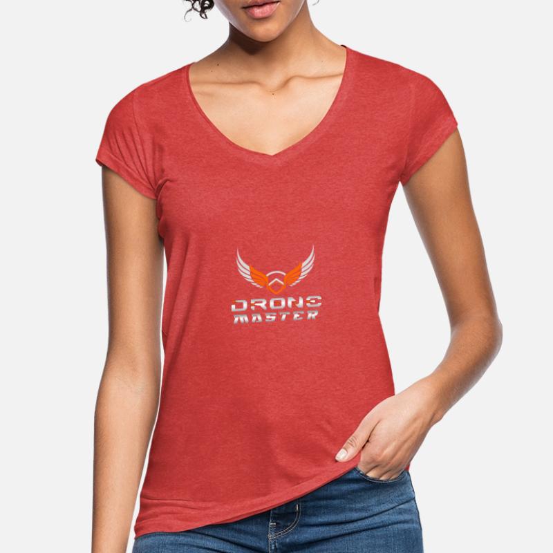 Drone Drones Drone Flight Drone Pilot Women's Vintage T-Shirt
