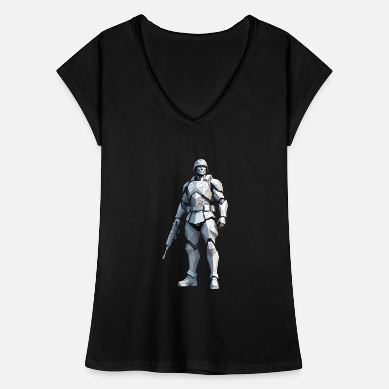 Soldat - Conception de l’armée Low Poly T-shirt vintage Femme