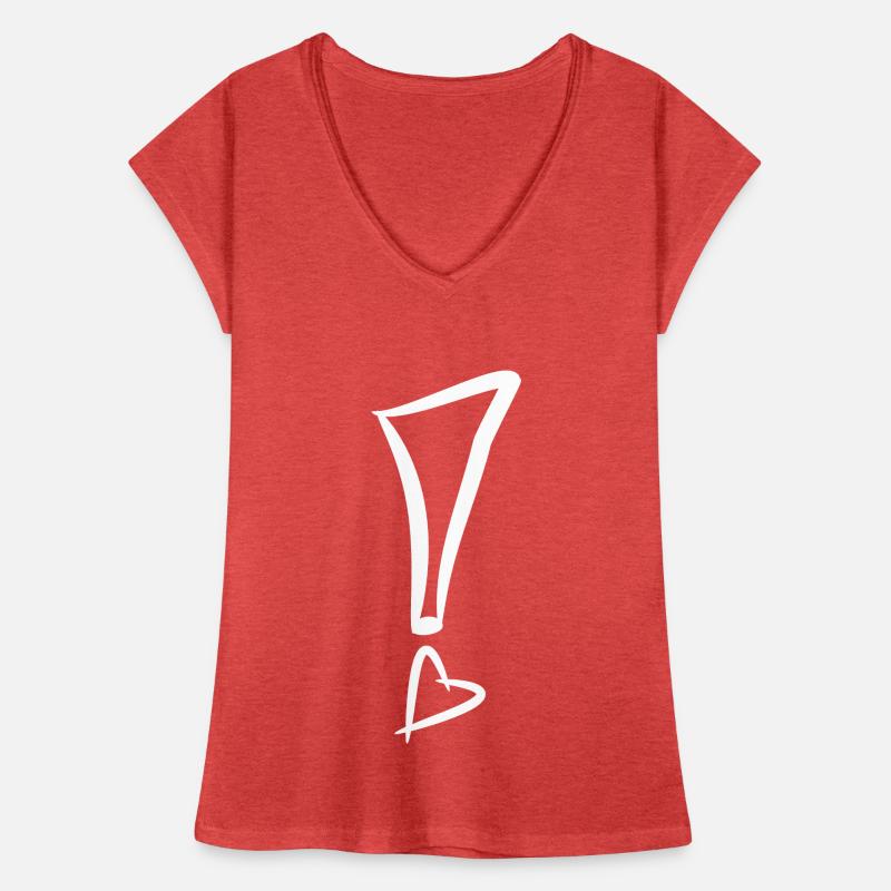 Exclamation mark with heart white vector gift Women's Vintage T-Shirt