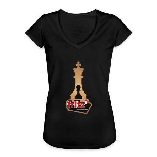 Fritz 19 Chess King and Pawn - Women's Vintage T-Shirt