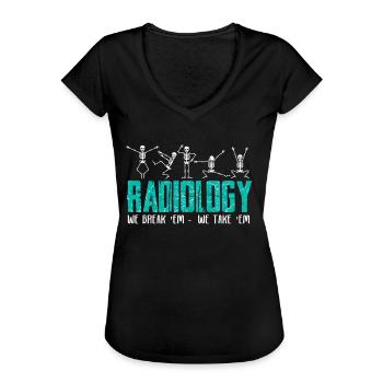 Radiologist radiology technician x-ray medicine - Women's Vintage T-Shirt - black - Front - Danielle (179cm)