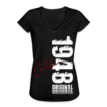 77. Geburtstag Original Oktober Jahrgang 1948 - Frauen Vintage T-Shirt - Schwarz - Vorne
