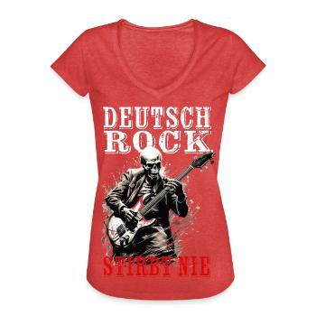 German Rock Never Dies - Women's Vintage T-Shirt - heather red - Front - Danielle (179cm)