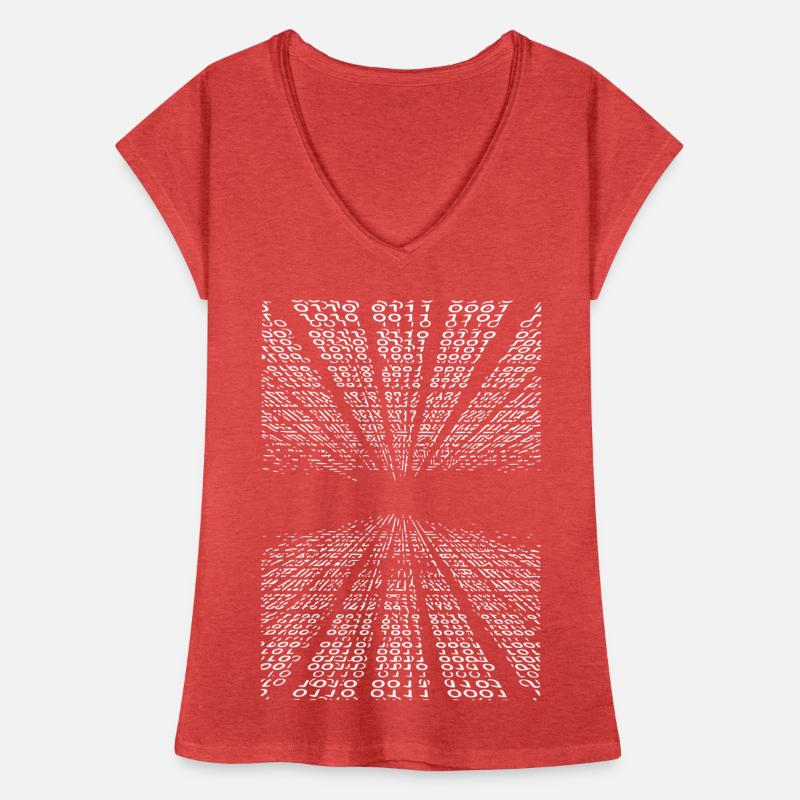 Code binaire horizontal T-shirt vintage Femme