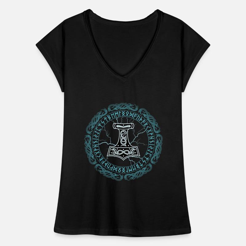 Mjölnir Hammer Thor Runen Frauen Vintage T-Shirt