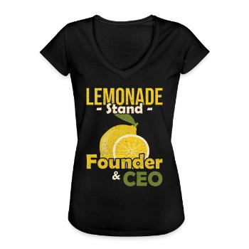 Lemonade Stand Founder and CEO Limonadenstand - Women's Vintage T-Shirt - black - Front - Danielle (179cm)