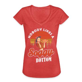 Cake Nobody Likes a Soggy Bottom Baking - Women's Vintage T-Shirt - heather red - Front - Danielle (179cm)