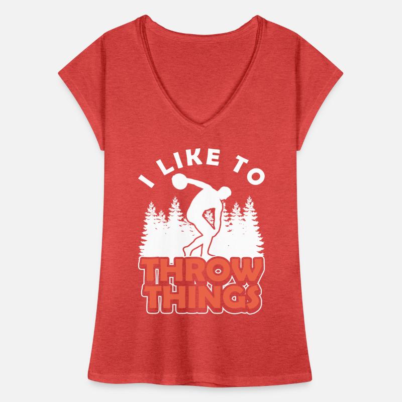 Diskus J’aime lancer des choses Lanceur de disque T-shirt vintage Femme