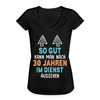 Jubiläum 30 Jahre Geschenk Arbeit Lustig Spruch - Frauen Vintage T-Shirt - Schwarz - Vorne
