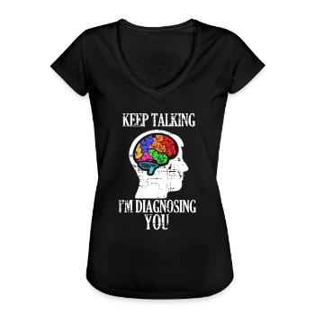 Psychologie Gespräche - Frauen Vintage T-Shirt - Schwarz - Vorne - Danielle (179cm)