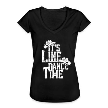 Line dance - Women's Vintage T-Shirt - black - Front