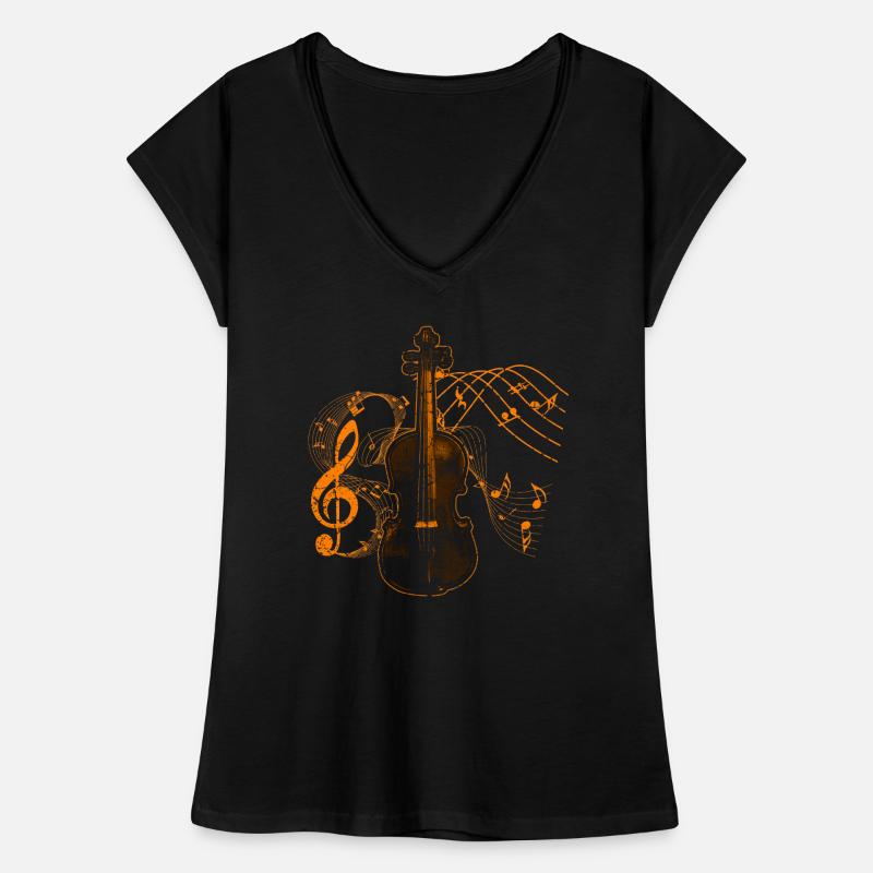Violon violon musique T-shirt vintage Femme