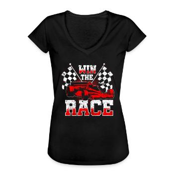 Rennsport Rennfahrer Sportauto Autorennen - Frauen Vintage T-Shirt - Schwarz - Vorne - Danielle (179cm)