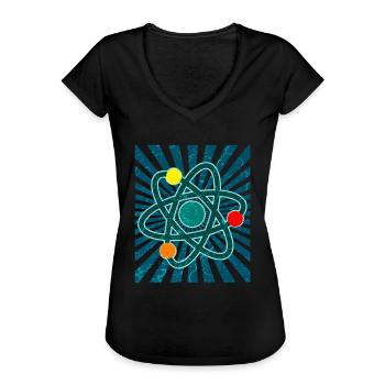 Atome - T-shirt vintage Femme - noir - Devant - Danielle (179cm)