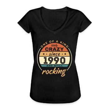 Unique en son genre totalement fou depuis 1990 Rocking - T-shirt vintage Femme - noir - Devant - Danielle (179cm)