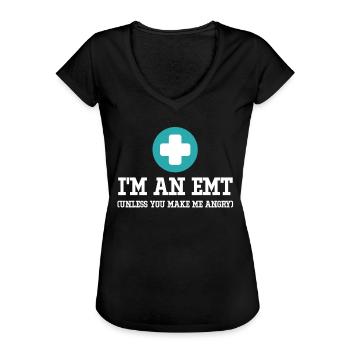 Ich Bin Ein Rettungssanitäter (es Sei Denn, Sie - Frauen Vintage T-Shirt - Schwarz - Vorne