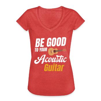 Be good to your - Women's Vintage T-Shirt - heather red - Front - Danielle (179cm)