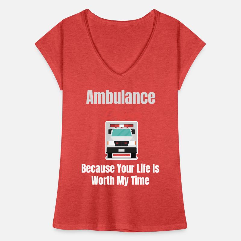 Ambulancier, parce que ta vie est mon temps T-shirt vintage Femme