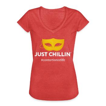 Just chilling funny contortionist - Women's Vintage T-Shirt - heather red - Front - Danielle (179cm)