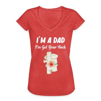 Ich Stehe Hinter Ihnen, Chiropraktiker, Vater, - Frauen Vintage T-Shirt - Rot meliert - Vorne - Danielle (179cm)