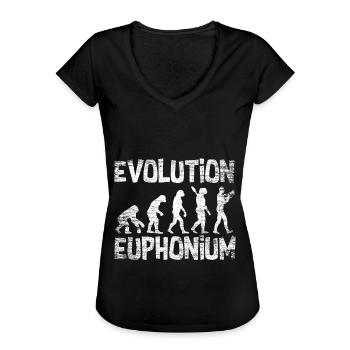 Développement euphonium - T-shirt vintage Femme - noir - Devant - Danielle (179cm)
