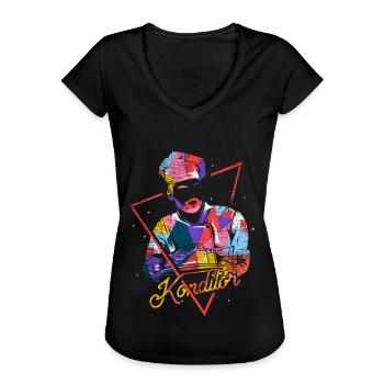 Pâtissier - T-shirt vintage Femme - noir - Devant - Danielle (179cm)