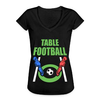 Tischfußball - Frauen Vintage T-Shirt - Schwarz - Vorne - Danielle (179cm)