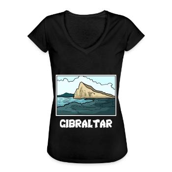 Gibraltar - Women's Vintage T-Shirt - black - Front - Danielle (179cm)