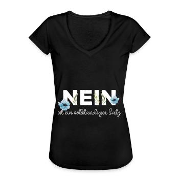 Nein heißt nein - Frauen Vintage T-Shirt - Schwarz - Vorne