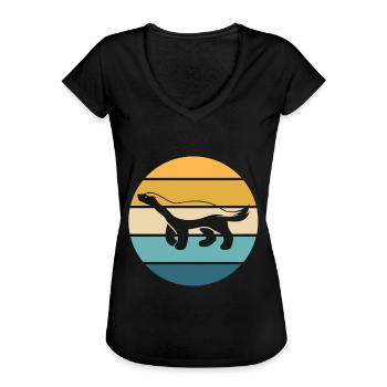 Tasso di  retrò Tasso vintage  tasso - Maglietta vintage donna - nero - Fronte