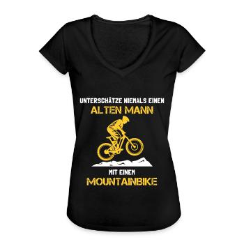 Mountainbike Alter Mann Spruch - Frauen Vintage T-Shirt - Schwarz - Vorne - Danielle (179cm)