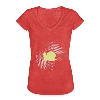 Snail - Women's Vintage T-Shirt - heather red - Front - Danielle (179cm)