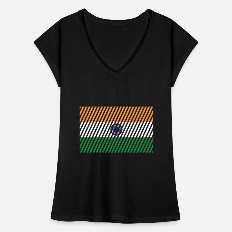 Drapeau de l’Inde T-shirt vintage Femme