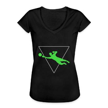 Gardien - T-shirt vintage Femme - noir - Devant - Danielle (179cm)